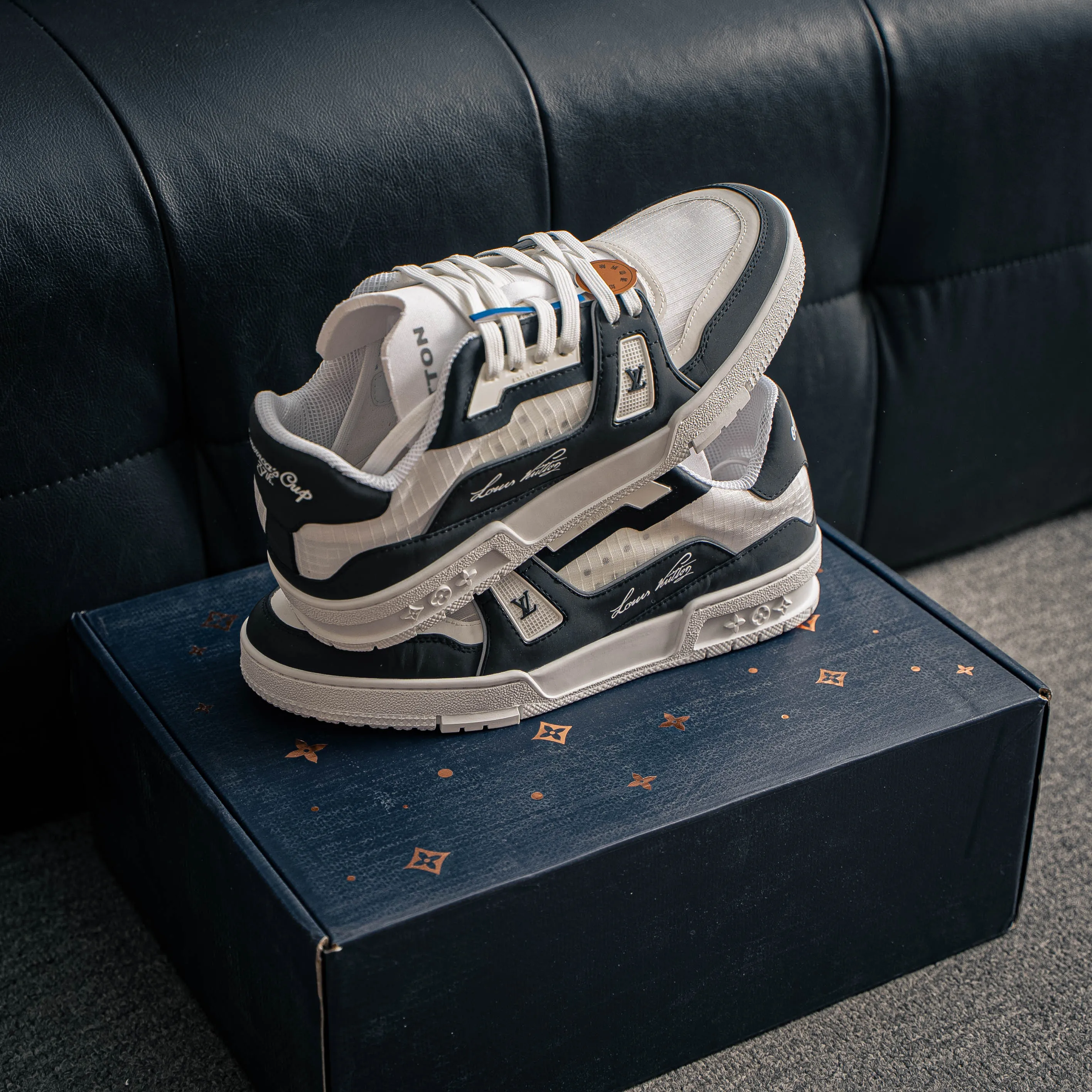 【YS 】 Premium LOUIS VUITTON LV Trainer CUP Mesh Breathable Shoes ✦ ， 37 Series ✦ + Shoes